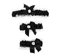 MOKKHNB Collar De Pierna Liga De Fiesta Pierna Liga De Lazo Para Cosplay De Sirvienta Pulsera De Encaje Para Sirvienta De Boda Pulsera De Encaje Para De Fiesta De Baile De Boda