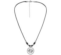MOKKHNB Collar para Hombre Colgante de Símbolo Tradicional Chino, Acero Inoxidable Negro, Diseño Elegante y Moderno, Obsequio Ideal para Aficionados la Filosofía China