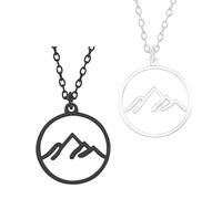 MOKKHNB Collares Geométricos Huecos para Mujer Cadena de Aleación, 2 Piezas, Decoración Interesante y Acabado Fino, Ideales para Fiestas y Accesorios Callejeros