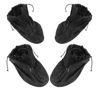 MOKKHNB Cubiertas de Zapatos Impermeables Cremallera, Lavables y Antideslizantes, Hechas de Plástico Negro, 2 Pares, Ideales para Ciclismo y Lluvia