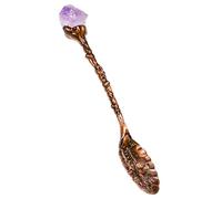 MOKKHNB Cuchara de Café y Postre de Aleación de Zinc Mango Largo, Práctica Cuchara Reutilizable Resistente al Desgaste para Mezclar Té y Café, Accesorio Elegante para Hogar, Cafetería