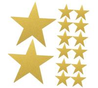 MOKKHNB de Estrellas Doradas 24 Piezas Papel Dibujo Decoración para Bodas y Fiestas para Manualidades Estrellas Brillantes para Tablones de Anuncios