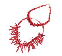 MOKKHNB Gargantilla Bohemia De Coral Para Mujer Cuentas Grandes Diseño De Materiales Plásticos Accesorio Versátil Para Fiestas y Playa Que Realza El Estilo Único
