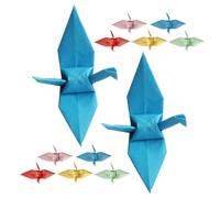 MOKKHNB Guirnalda de 100 Piezas de Grullas de Papel Origami para Decoración de Bodas y Eventos, Artesanal y Versátil para Ambiente Romántico en San Valentín Color Color Aleatorio
