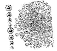 MOKKHNB Minibolas de Acrílicas Cuentas Espaciadoras Reflectantes 120 Piezas Accesorios para Hacer Joyas para Manualidades Diseño Elegante Cuentas para Pulseras