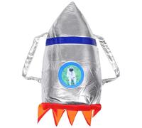 MOKKHNB Mochila infantil con forma de cohete - Accesorio para fotos de cosplay para niños de jardín de infantes, juegos de rol de astronautas, actividades escolares y regalo del Día del Niño