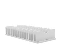 MOKKHNB Organizador Multifuncional para teléfono móvil y calculadora, Soporte de PVC Blanco con Compartimentos, portátil para Uso Escolar y gestión en el Aula
