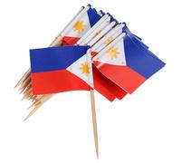 MOKKHNB Palillos de Madera en Fiestas y Celebraciones para de Frutas y Pasteles 100 Banderas Nacionales de Filipinas