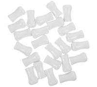 MOKKHNB Perillas de Borlas de Cordón de Plástico Blanco 24 Piezas Accesorio Elegante y Funcional para Días Obsequios y Navidad para Estores y Cortinas