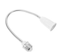 MOKKHNB Portalámparas E27 adaptador con tubo flexible y base combinada de metal y plástico blanco, diseñado para bombillas LED, cobertura de luz integral en espacios residenciales