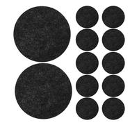 MOKKHNB Protector de Ollas y Sartenes de Fieltro Negro, 12 Piezas Ligeras para Proteger Vajilla y Platos de Cerámica Durante Transporte y Mudanza