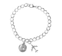 MOKKHNB Pulsera Viajera de Aleación de Zinc Ajustable Diseño Práctico y Significado Conmemorativo para Hombres y Mujeres en Viajes