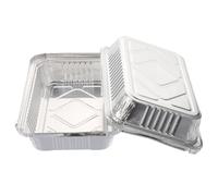 MOKKHNB Recipientes para Alimentos de Aluminio 20 Piezas Bandejas Desechables para Barbacoa Accesorios para Camping y Cocina