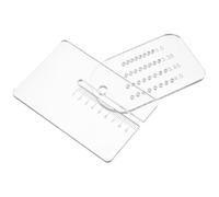 MOKKHNB Regla de Acrílico para Cuero 2piezas Espaciador de Línea de Puntada y Herramienta de Perforación Ajustable para Costura y Trabajo Artesanal