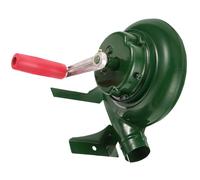 MOKKHNB Soplador de Fuego Portátil Manual de Hierro Verde para Barbacoa, Ventilador Manivela Conveniente para Encender Carbón Rápido en Camping y Exteriores