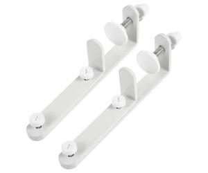 MOKKHNB Soportes Soporte de Mesa de Hierro Blancos 2 Diseño Versátil y Resistente al Desgaste para Tablero Perforado de Sobremesa para Expositor de Tableros Perforados