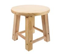MOKKHNB Taburete de Madera Pequeño Refuerzo Estable, Diseño Ligero y Práctico Adecuado para Baños y Espacios Reducidos Cuatro Patas Resistentes