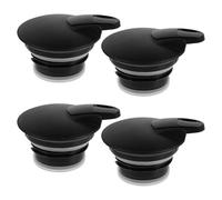 MOKKHNB Tapa de Jarra de Café Hk1500/Hk-2000 Negra, Resistente al Calor Asa Ergonómica y Sistema Antigoteo, Compatible para Bebidas Calientes en Oficina y Viaje, Set de 4