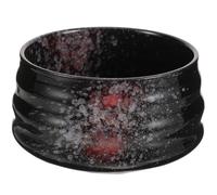 MOKKHNB Tazón de Matcha Japonés de Cerámica Negro para Ceremonia del Té Superficie Suave y Fácil de Usar Adecuado para Casa de Té y Amigos
