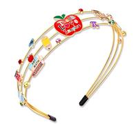 mokkia Diadema para profesora para mujer, bonita diadema de lápiz con diamantes de imitación, regalos de agradecimiento para profesores, accesorios para profesores, trajes de regreso a clases, regalos