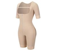 MOKLYF Faja Moldeadora de Cintura para Mujer, Moldeadora de glúteos y Abdomen con Cremallera, Moldeadora de Brazos Cortos, Moldeadora de Cuerpo Completo Debajo del Busto(Desnudo-6X-Grande