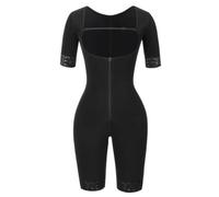 MOKLYF Faja Moldeadora de Cintura para Mujer, Moldeadora de glúteos y Abdomen con Cremallera, Moldeadora de Brazos Cortos, Moldeadora de Cuerpo Completo Debajo del Busto(Negro-Grande