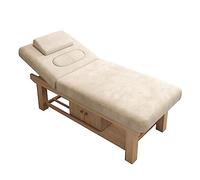 MOKLYF Mesa de Masaje de Madera, Cama de Masaje estacionaria, Cama de SPA, Mesa de Masaje Resistente de Altura Ajustable, Cama de Fisioterapia(