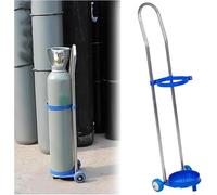 MOKLYF Soporte para Tanque de oxígeno de 80, 95 y 110 cm de Alto, Plataforma para Tanque de 6,7" de diámetro con aro de Acero Fijo y 2 RU(15L - 37,4