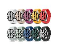 MoKo 10 Pack Correa Deportiva Compatible con Samsung Galaxy Watch 7 FE 6 5 4 40mm 44mm/Watch 4 6 Classic 42mm 46mm 43mm 47mm/5 Pro 45mm, 20mm Pulsera de Silicona Suave para Hombre Mujer, Multicolor