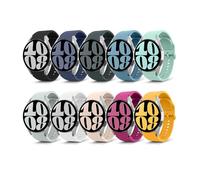 MoKo 10 Pack Correa Deportiva Compatible con Samsung Galaxy Watch 7 FE 6 5 4 40mm 44mm/Watch 4 6 Classic 42mm 46mm 43mm 47mm/5 Pro 45mm, 20mm Pulsera de Silicona Suave para Hombre Mujer, Multicolor B