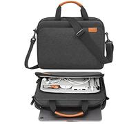 MoKo 13-14 pulgadas Funda para ordenador portátil, Bolsa de hombro con asa protectora para el nuevo Mac Air/Pro M4 de 13 pulgadas, Mac Pro M3/M2/M1 de 14", MacAir M3/M2/M1 de 13", Negro + Gris