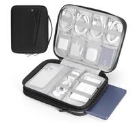 MoKo 13,3-14 Pulgadas Funda para Ordenador portátil para New 13" Mac Air/Pro M4, 14" Mac Pro M3/M2/M1, 13" MacAir M3/M2/M1, Bolsa de Doble Capa portátil con asa de Transporte Antideslizante, Negro
