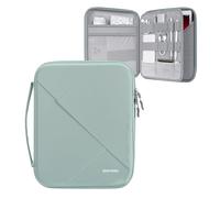 MoKo 13" Tablet Sleeve Bag para 13" iPad Air M3 2025, iPad Pro 13 M4/Air M2, Pro 12.9, Galaxy Tab S8+/S9+ 12.4, Hard Shell EVA iPad Bag con Almacenamiento y asa Acolchada, Bodhi Verde