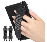 MoKo 2 Correa de Mano para 6-8" Kindle eReaders Fire Tableta-Kindle/Kobo/Voyaga/Sony E-Book Tableta, Alta Elasticidad Ligera Versátil Correa de Mano Agarre de Dedo, Negro+Negro Brillo