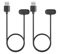 MoKo 2 Pack Cargador Compatible con Amazfit Active/GTS 2/2e/2 Mini/4 Mini/GTR Mini/2/2e/Bip 5/5 Unity/3/3 Pro/Bip U/T-Rex Pro, Base de Carga Magnético con Cable de Carga USB de 1 M, Negro
