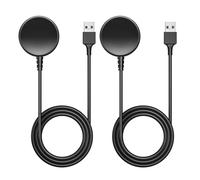 MoKo 2 Pack Cargador Compatible con Samsung Galaxy Watch 7/Ultra/FE/6/6 Classic/5/5 Pro/4/4 Classic/3/Active 2/Active, Base de Carga Magnética con Cable de Carga USB de 100 cm