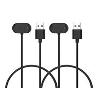 MoKo 2 Piezas Cargador Compatible con Amazfit GTR 4/GTR 3/GTS 4/GTS 3/Cheetah/T-Rex 2/T-Rex Ultra, Base de Carga Magnética con Cable USB de 100 cm, Negro