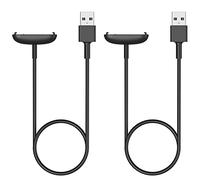MoKo 2 Piezas Cargador Compatible con Fitbit Inspire 3, Base de Carga Magnético con Cable de Carga USB de 1 M, Negro