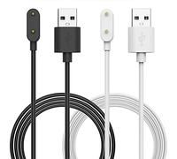 MoKo 2 Piezas Cargador Compatible con Huawei Watch Fit 3/2/Fit/Mini/New, Huawei Band 11/11 Pro/10/9/8/7/6, Honor Band 10/9/7/6 - Base de Carga Magnética con Cable de Carga de USB 100 cm, Negro+Blanco