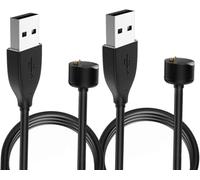 MoKo 2 Piezas Cargador Compatible con Xiaomi Mi Band 7/6/5/Amazfit Band 5, Base de Carga Magnética con Cable de Carga USB de 100cm