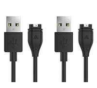 MoKo 2 PZS Cargador Compatible con Garmin Fenix 7/7S/7X/6/6S/6X Pro/5/5S/5X Plus/Vivoactive 3/4/4S/Forerunner 45/55/245/745/945/Venu 2/2S/2 Plus/Sq/Instinct, Cable de Carga de Datos USB, Negro