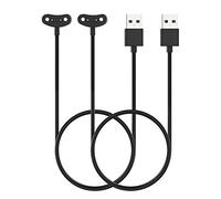MoKo [2 PZS Cargador Compatible con Ticwatch Pro 5/Pro 3 Ultra GPS/Pro 3 GPS/Pro 3 LTE/Pro X/E3, Cable de Carga USB Reemplazable Magnético 3,3ft 100cm, Accesorios de Reloj - Negro