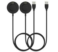 MoKo 2Pack Cargador Compatible con Garmin Fenix 7/7S/7X/6/6S/6X Pro/5/5S/5X/Vivoactive 6/3/4/4S/Forerunner 45/55/245/745/945/Venu 2/2 Plus/2S/Sq/Instinct 3, Base de Carga con Cable de Datos USB,Negro