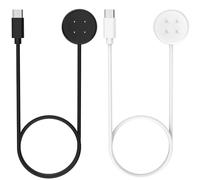 MoKo 2PZS Cargador Compatible con Google Pixel Watch 3/Pixel Watch 2 Smartwatch, Base de Carga Magnética con Cable de Carga USB-C de 1M para Fitbit Ace LTE/Versa 4/3/Sense 2/Sense, Negro & Blanco