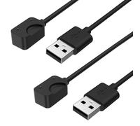 MoKo 2PZS Cargador Compatible con Samsung Galaxy Fit 3, Base de Carga Magnética con Cable de Carga USB de 1 M, Negro