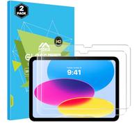 MoKo 2PZS Protector de Pantalla Compatible con iPad 11ª (A16) 2025/iPad 10ª 2022 10,9 Pulgadas, Película de Pantalla 9H Dureza Cristal Templado HD Claro Anti-Huellas Anti-arañazos, Cristal Claro