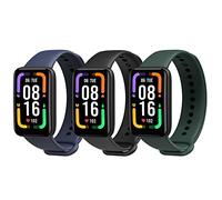 MoKo 3 Pack Correas de Reloj Compatible con Xiaomi Redmi Smart Band Pro, Pulsera Deportiva de Repuesto de TPU para Mujeres Hombres, Negro/Azul Tinta/Verde Oscuro