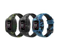 MoKo 3 PZS Correa Compatible con Garmin Vivofit JR 3 para Niños, Pulsera Ajustable de Repuesto de Silicona Suave con Estampados, Color B