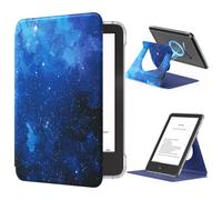 MoKo 360° Funda Giratoria para 6" Libros Electrónicos, Claro de Desmontable Magnético Ajustable Cubierta de Pie Auto Wake/Sleep, No es Compatible con TCL Remarkable Kobo, Nochede Estrella Azul