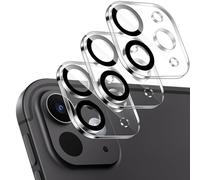 MoKo [3PZS Cámara Lente Protector para iPad Pro 11 Pulgadas M4 2024 (5ª Gen) / iPad Pro 13 Pulgadas M4 2024 (7ª Gen), Protector de Lente de Cámara de Vidrio Templado Antiarañazos